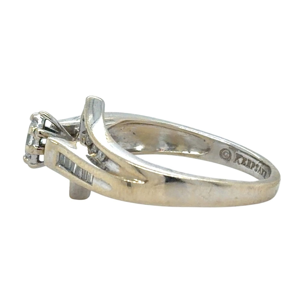 1/3ctw Diamond 14k White Gold Ring 5.0g Size 8