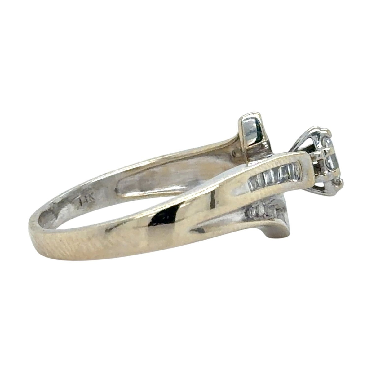1/3ctw Diamond 14k White Gold Ring 5.0g Size 8