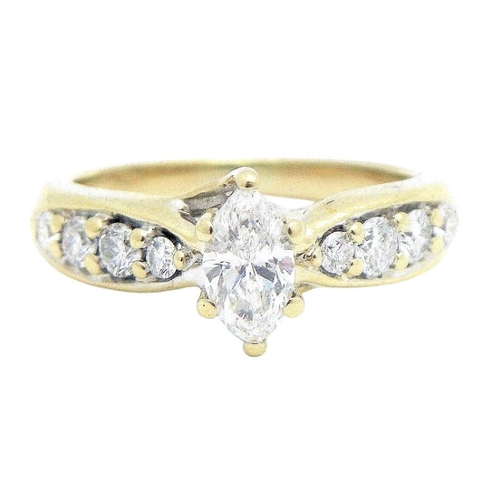 1.25 ct DIAMOND Solitaire Ring d 18kw White GOLD 4.6g SIZE 4.75