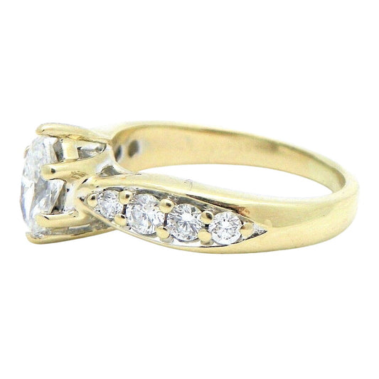 1.25 ct DIAMOND Solitaire Ring d 18kw White GOLD 4.6g SIZE 4.75