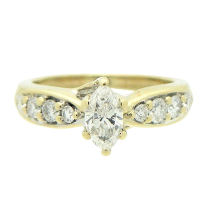 1.25 ct DIAMOND Solitaire Ring d 18kw White GOLD 4.6g SIZE 4.75