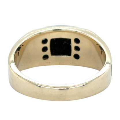 10k Yellow Gold 1/10ctw Diamond Cluster Size 10.75 Ring 9.1g