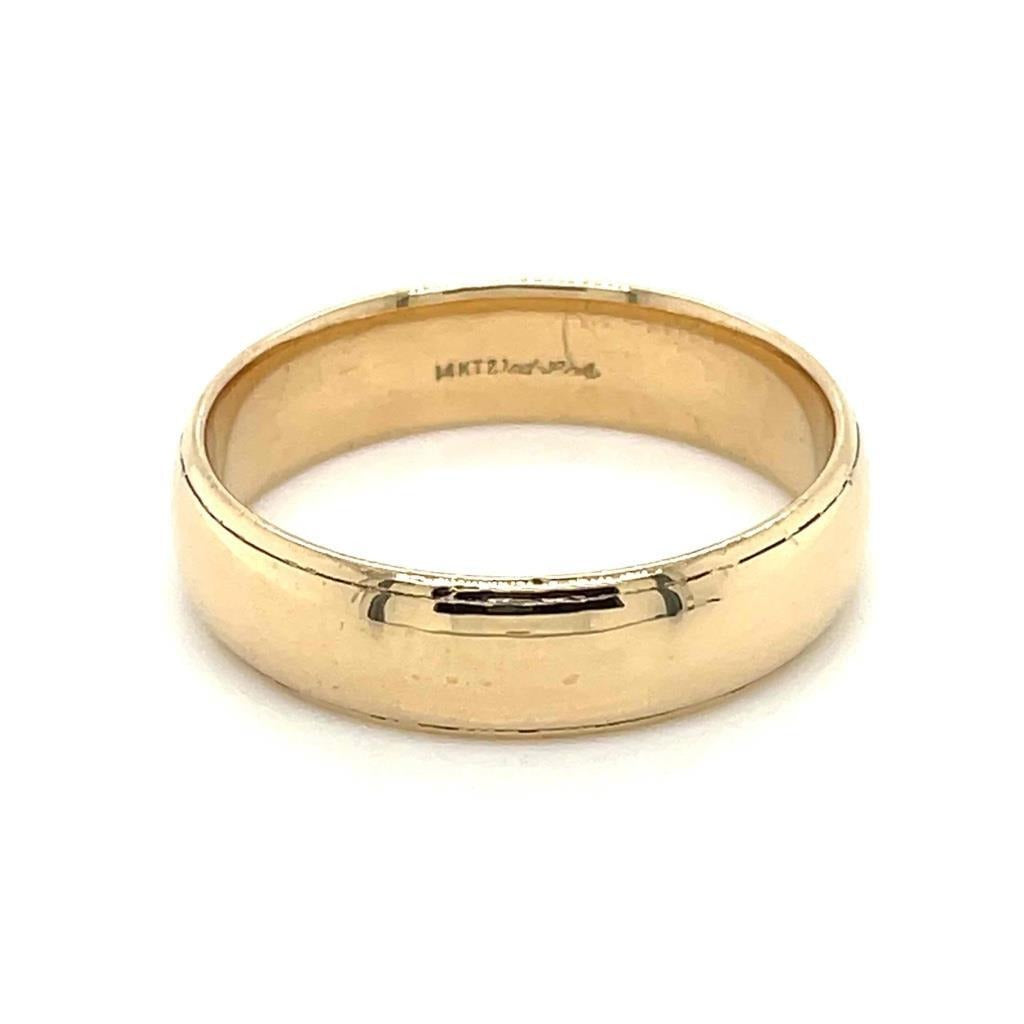 6.2mm Wedding Band Ring 14k Yellow Gold 8.7g Size 10