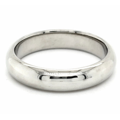 4.8mm Wedding Band Ring  14K White Gold 6.9g Size 9