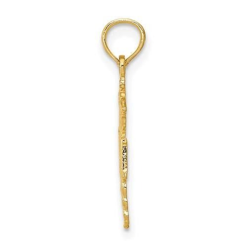 Caduceus RN Medical Symbol Pendant REAL Solid 14k Yellow Gold