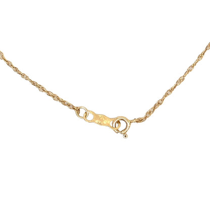 14K Yellow Gold Ruby Teardrop Necklace 18.5 Inch Chain 3.1g
