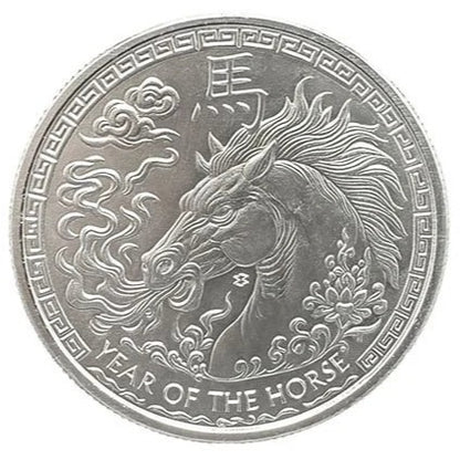 2026 1 Troy Oz .999 Fine Silver Year Of The Horse Zodiac  Bullion