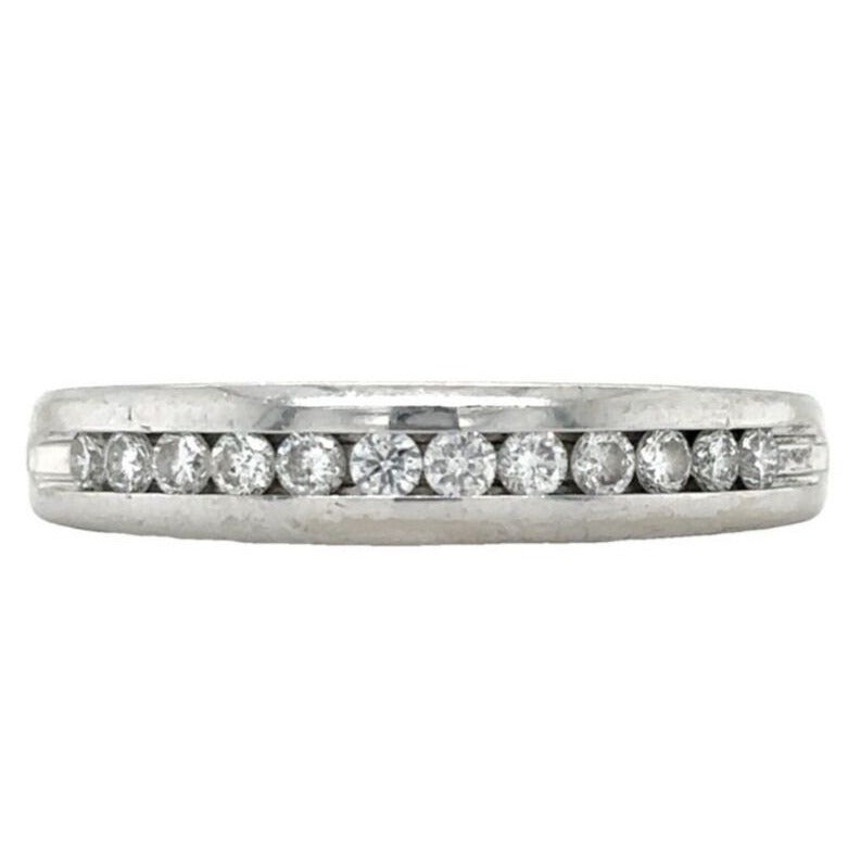 1/4ctw Diamond 14k White Gold Ring Band 3.2g Size 9