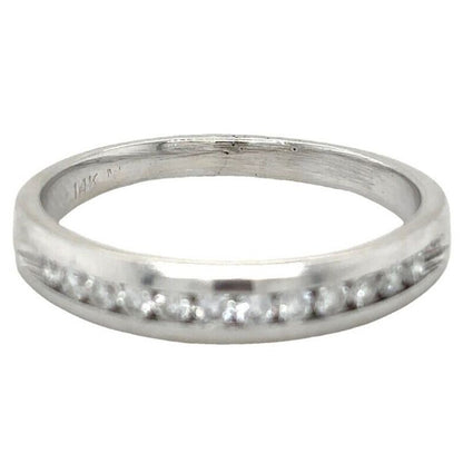 1/4ctw Diamond 14k White Gold Ring Band 3.2g Size 9