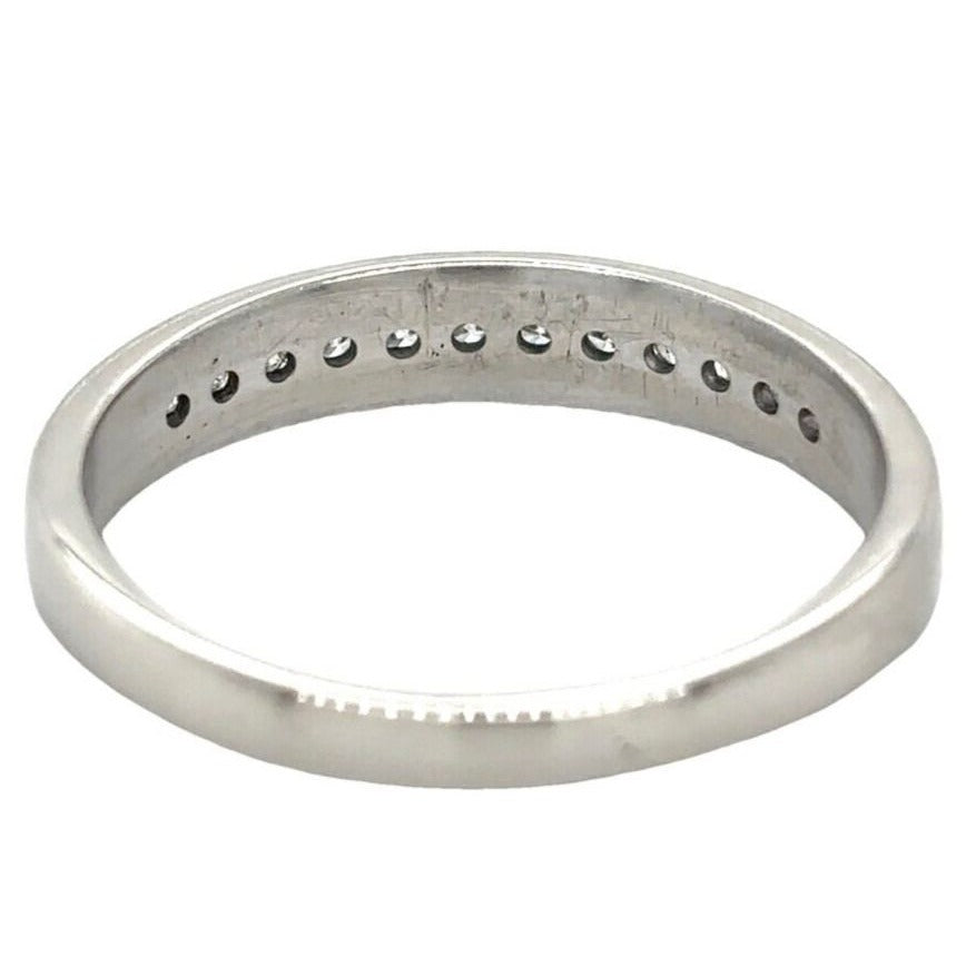 1/4ctw Diamond 14k White Gold Ring Band 3.2g Size 9
