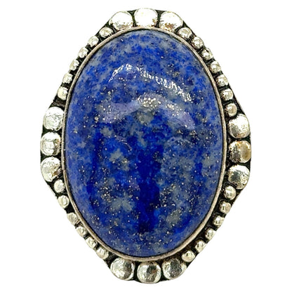 Sterling Silver Lapis Lazuli Ring Size 9.75 12.1g