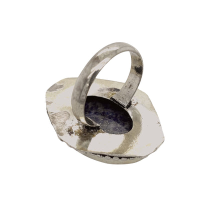 Sterling Silver Lapis Lazuli Ring Size 9.75 12.1g