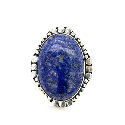 Sterling Silver Lapis Lazuli Ring Size 9.75 12.1g