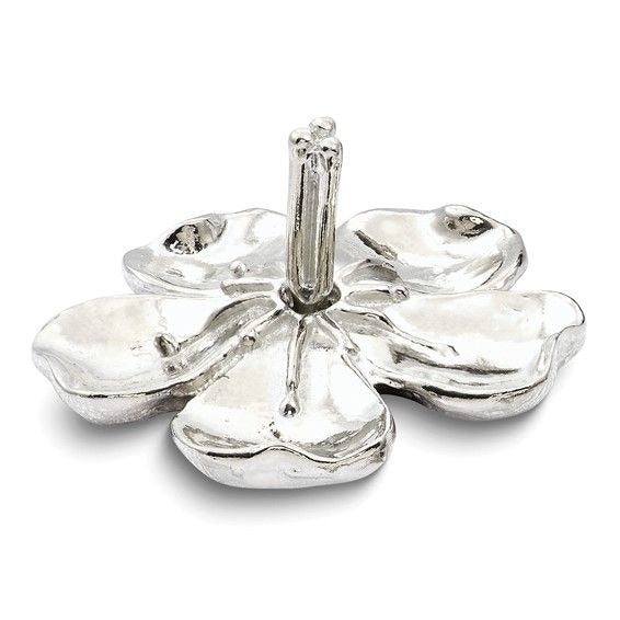 Cherry Blossom Flower Handcrafted Pewter Ring Holder Jewelry Stand