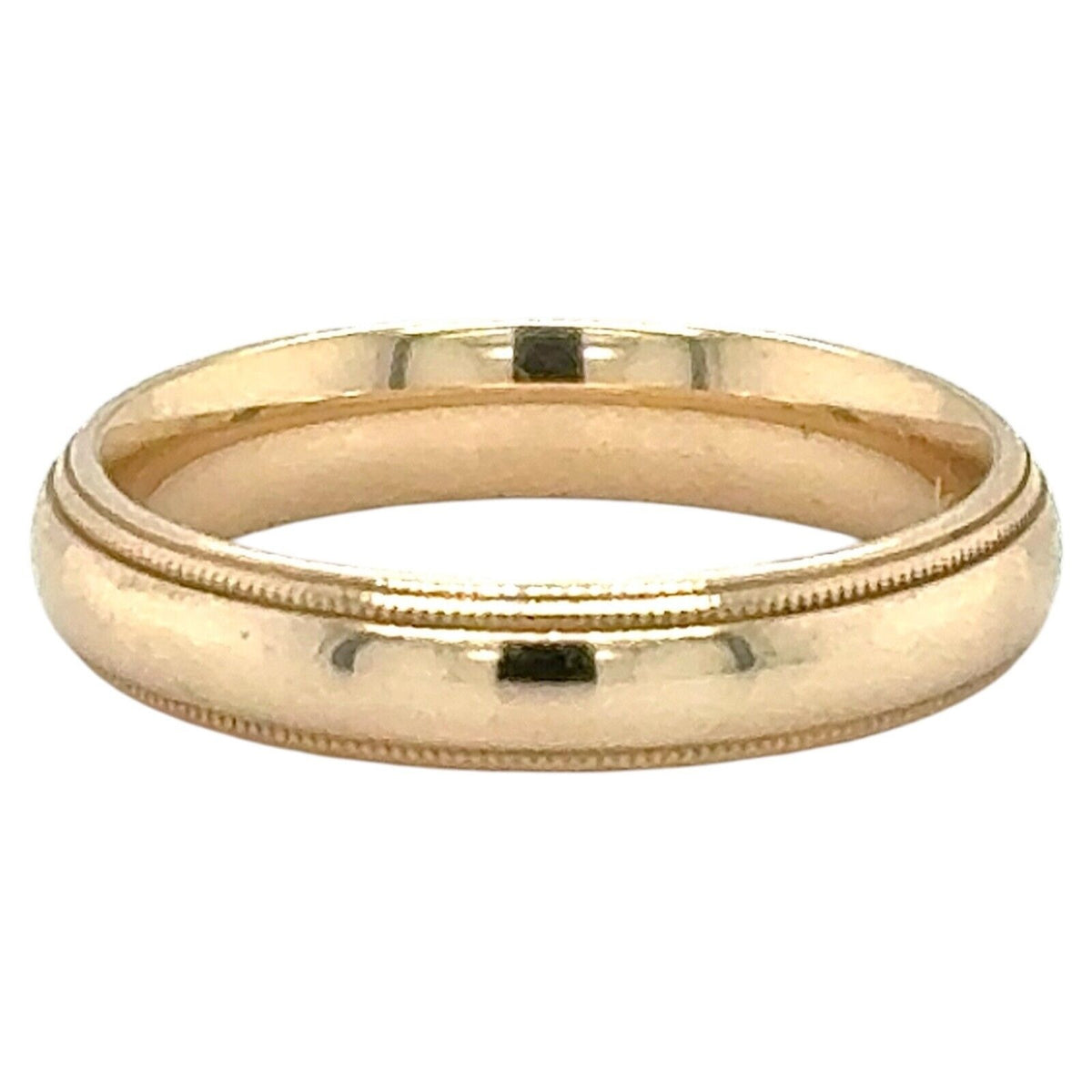 4.1mm Wedding Band 14k Yellow Gold Ring 4.6g Size 7