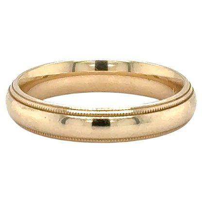 4.1mm Wedding Band 14k Yellow Gold Ring 4.6g Size 7