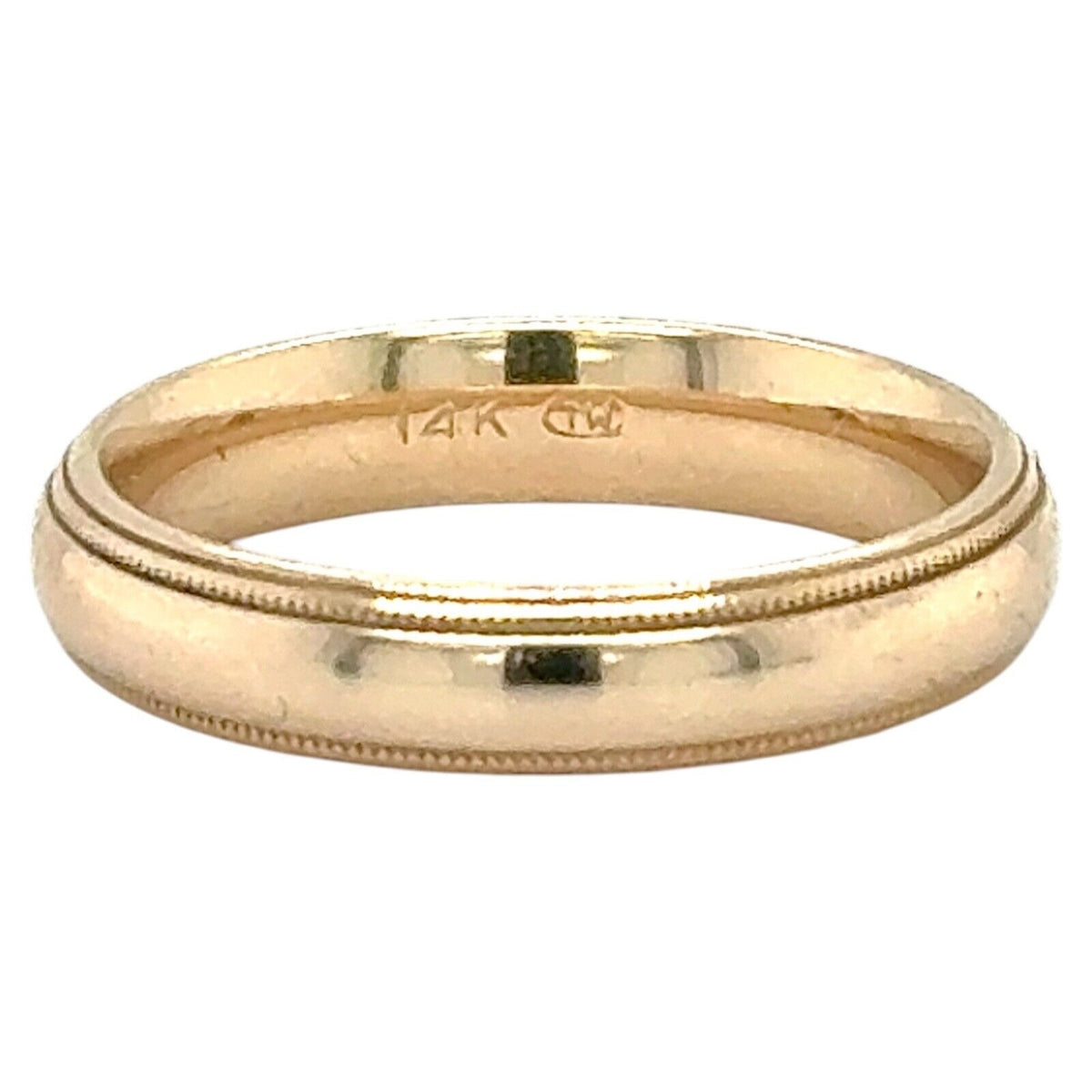 4.1mm Wedding Band 14k Yellow Gold Ring 4.6g Size 7