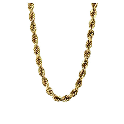 1.5mm 10k Yellow Gold 18" inch Rope Chain Necklace 3.7g