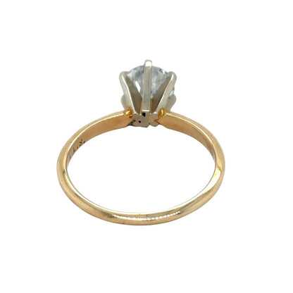 14k Yellow Gold 0.98 ctw Diamond Solitaire Size 5.75 Engagement Ring 2.0g