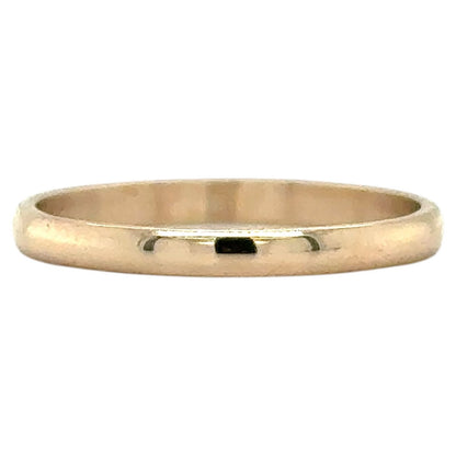 14k Yellow Gold 2mm Wedding Band 1.3g Size 6