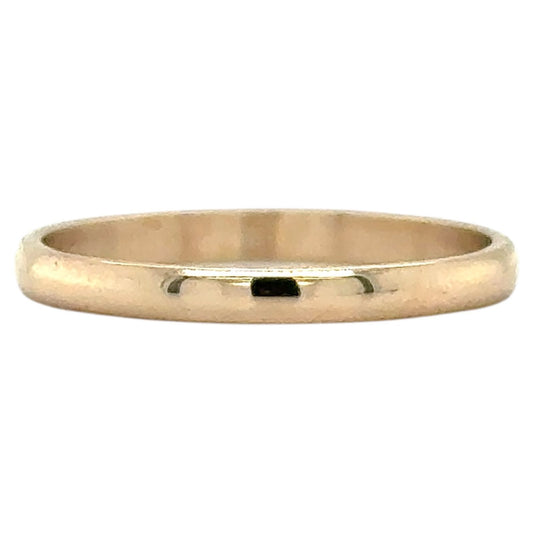 14k Yellow Gold 2mm Wedding Band 1.3g Size 6