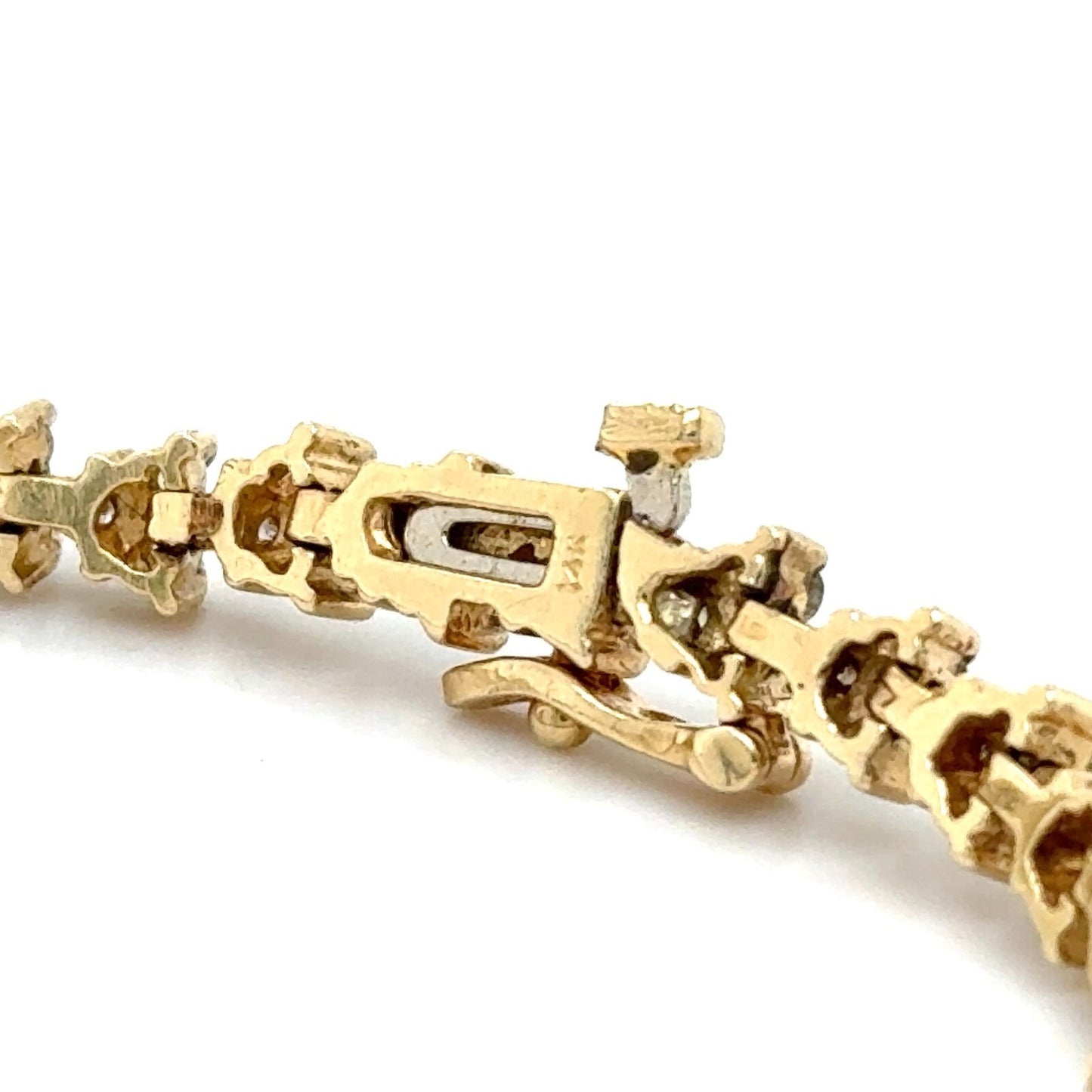 2ctw Diamond 7" Tennis Bracelet 14k Yellow Gold 16.2g