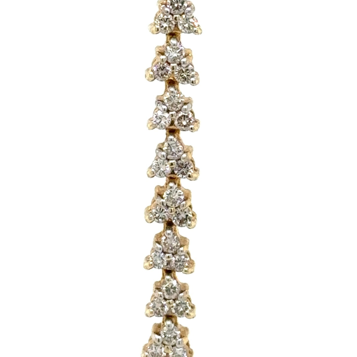 2ctw Diamond 7" Tennis Bracelet 14k Yellow Gold 16.2g