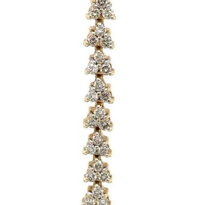 2ctw Diamond 7" Tennis Bracelet 14k Yellow Gold 16.2g
