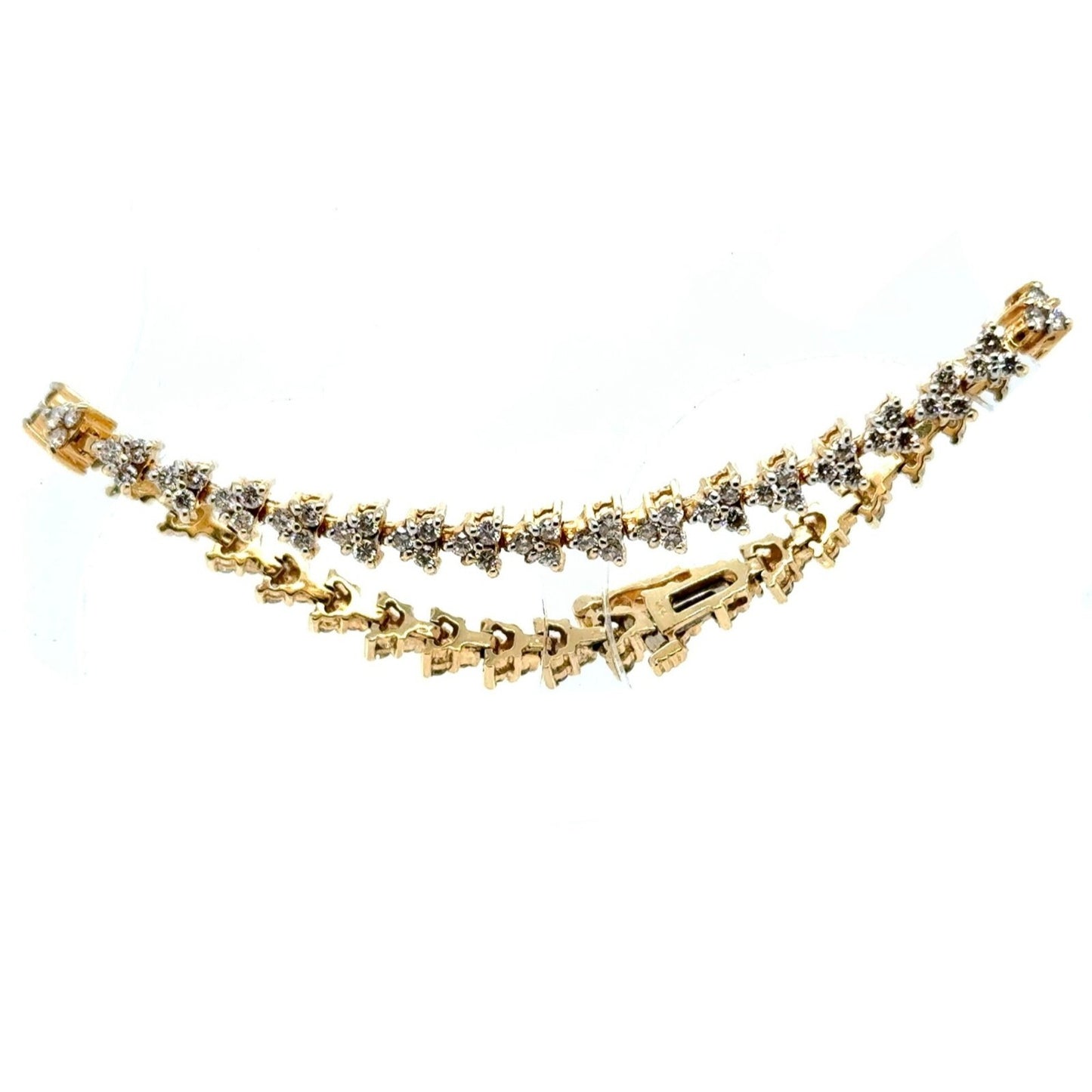 2ctw Diamond 7" Tennis Bracelet 14k Yellow Gold 16.2g