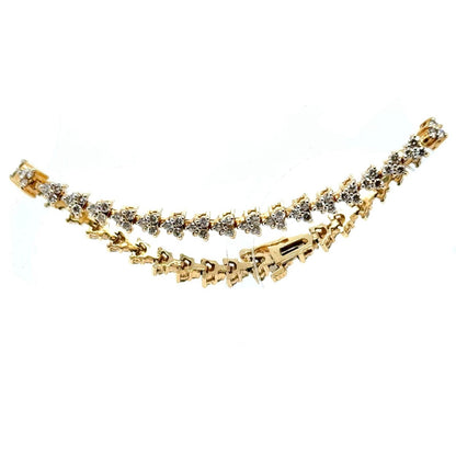 2ctw Diamond 7" Tennis Bracelet 14k Yellow Gold 16.2g