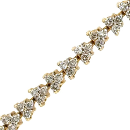 2ctw Diamond 7" Tennis Bracelet 14k Yellow Gold 16.2g