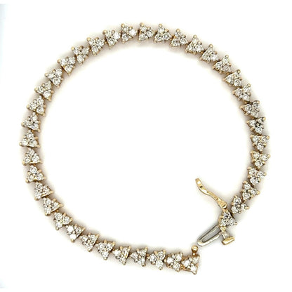 2ctw Diamond 7" Tennis Bracelet 14k Yellow Gold 16.2g