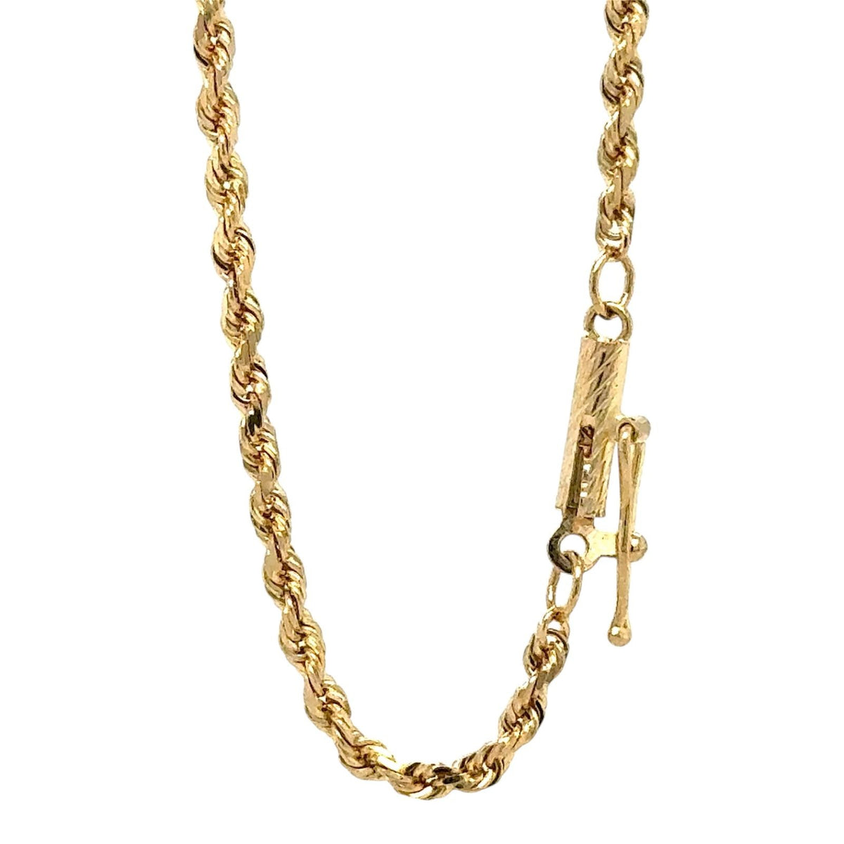 1.8mm 14k Yellow Gold 20" Rope Chain Necklace 6.8g
