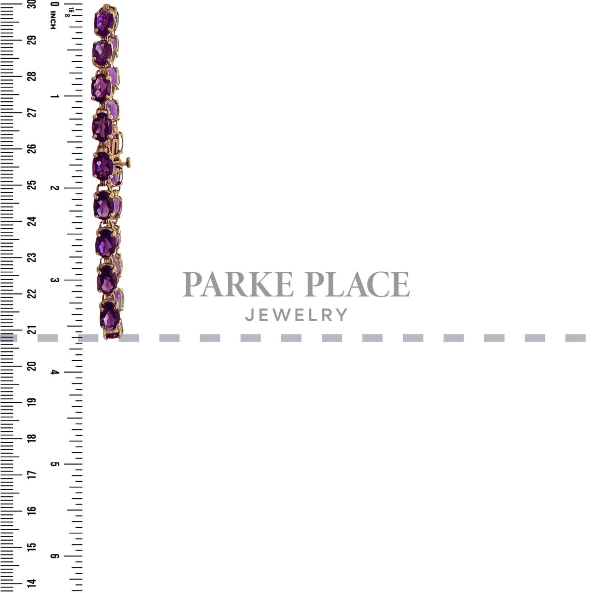 Amethyst 10k Yellow Gold 7.25" Tennis Bracelet 8g