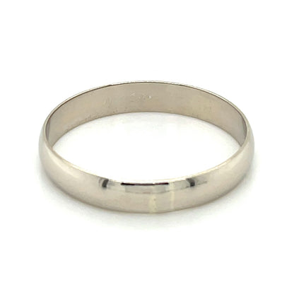 4mm Wedding Band Ring 14k White Gold 2.8g Size 12.25