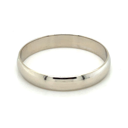 4mm Wedding Band Ring 14k White Gold 2.8g Size 12.25