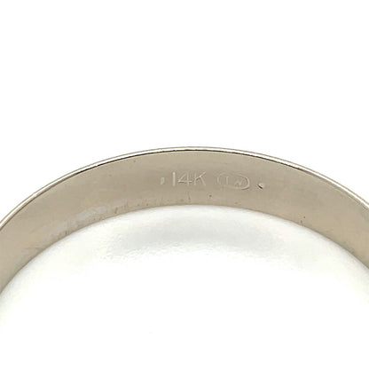 4mm Wedding Band Ring 14k White Gold 2.8g Size 12.25