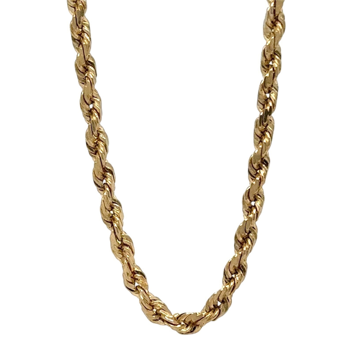 2.2mm 14k Yellow Gold 20.5 inch Rope Chain 9.7g