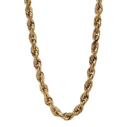 2.2mm 14k Yellow Gold 20.5 inch Rope Chain 9.7g