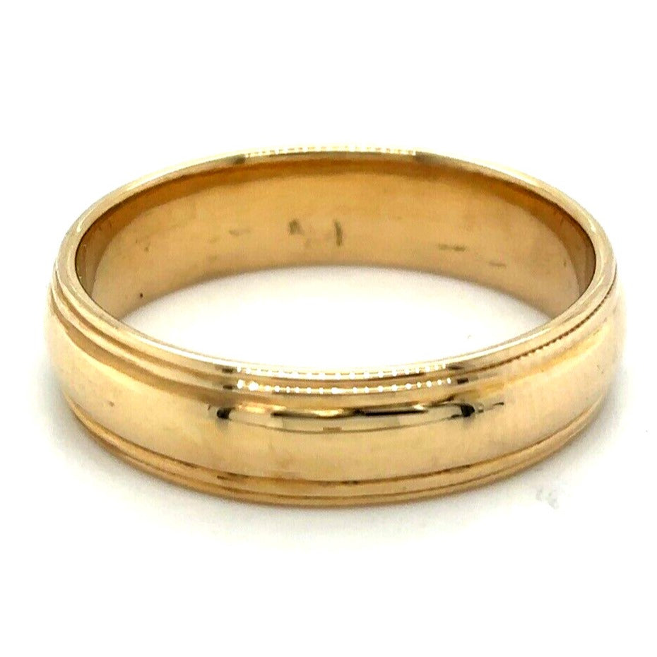 5.8mm Wedding Band Ring 14K Yellow Gold 6.6 g Size 11