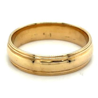 5.8mm Wedding Band Ring 14K Yellow Gold 6.6 g Size 11