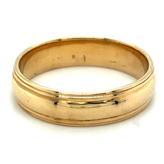 5.8mm Wedding Band Ring 14K Yellow Gold 6.6 g Size 11