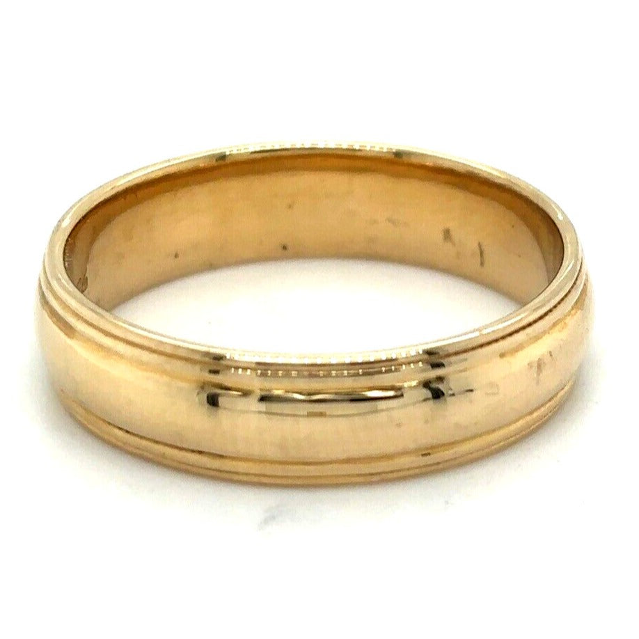 5.8mm Wedding Band Ring 14K Yellow Gold 6.6 g Size 11