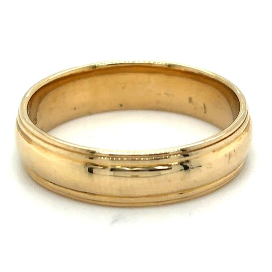 5.8mm Wedding Band Ring 14K Yellow Gold 6.6 g Size 11