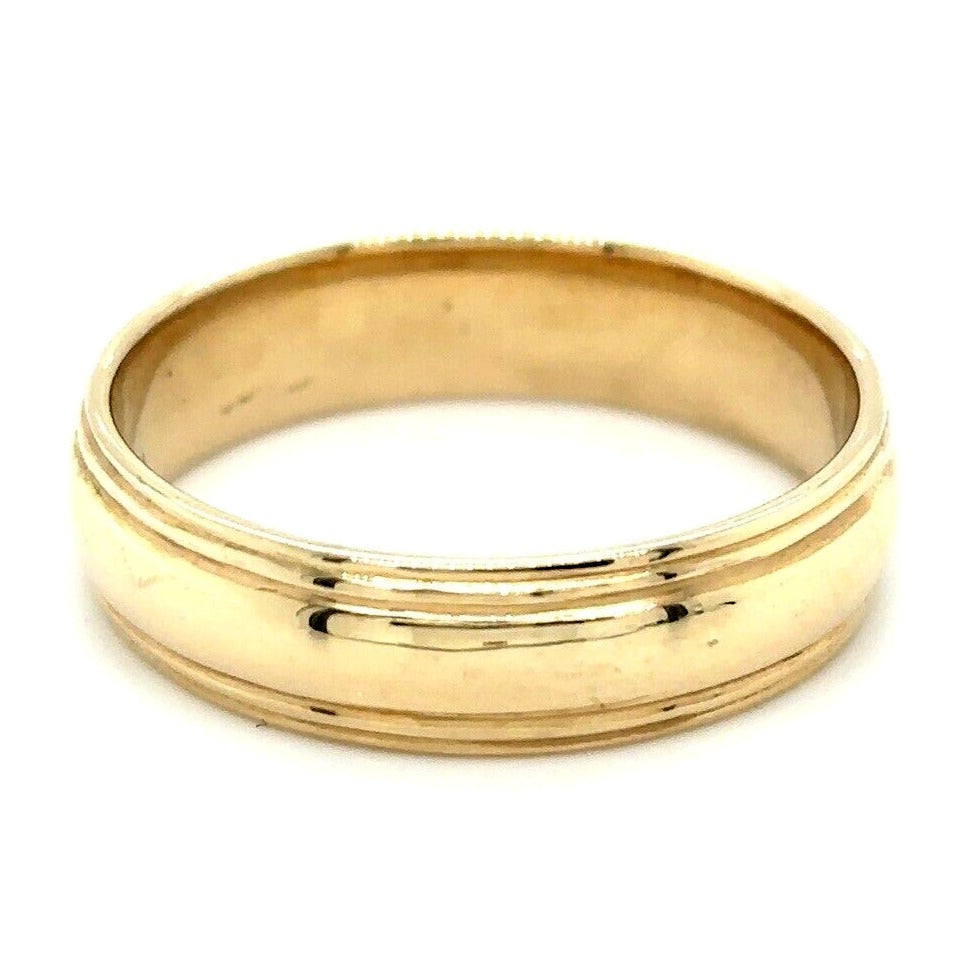 5.8mm Wedding Band Ring 14K Yellow Gold 6.6 g Size 11