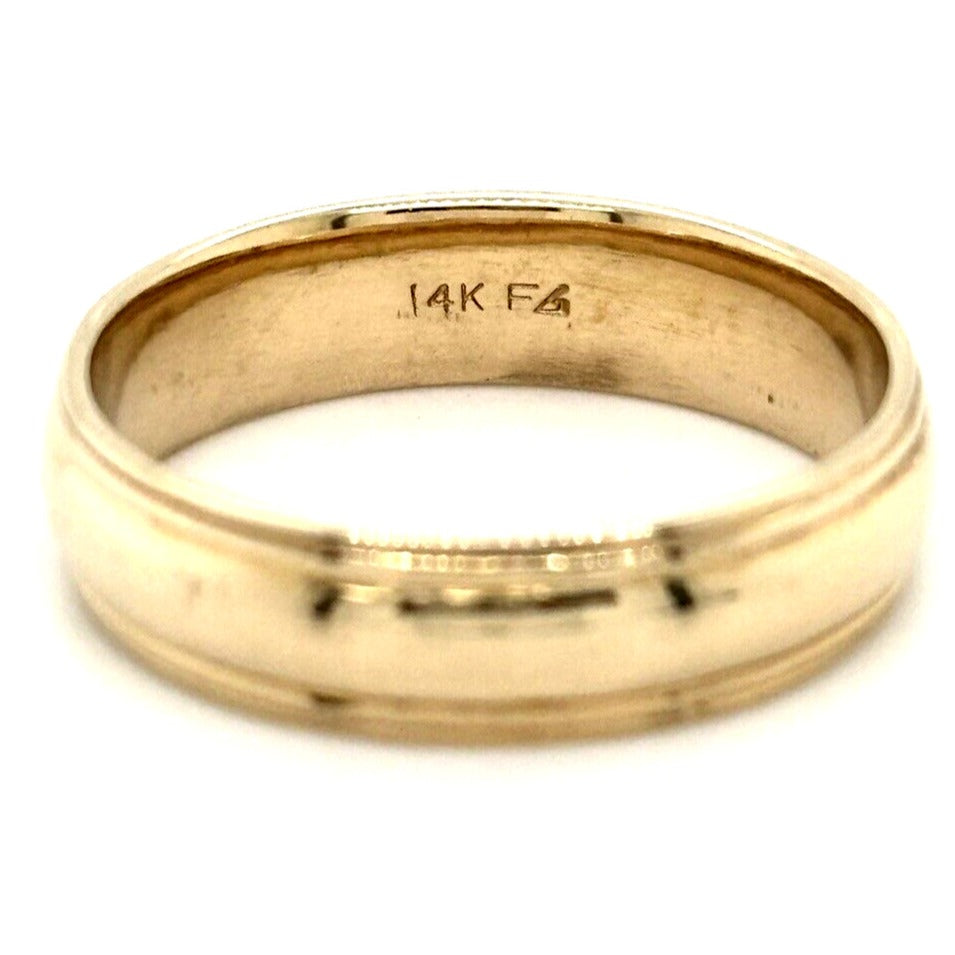 5.8mm Wedding Band Ring 14K Yellow Gold 6.6 g Size 11