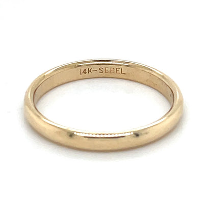2.8mm Wedding Band Ring REAL Solid 14k Yellow Gold 2.8g Size 8.75