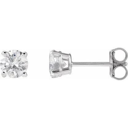 14K White Gold 3/4 CTW Lab-Grown Diamond Stud Earrings