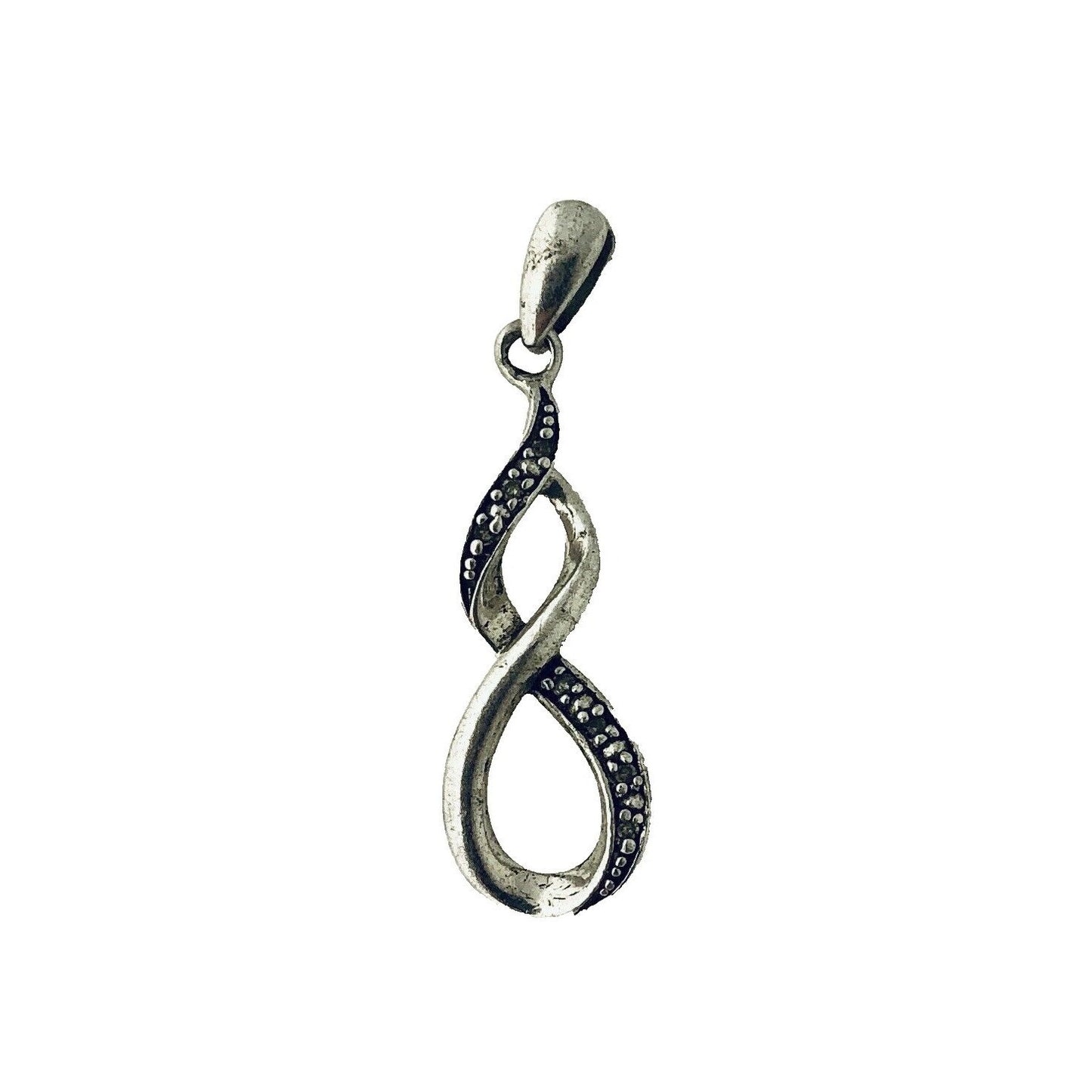 Diamond Accent Pendant Real Solid .925 Sterling Silver 1.8g
