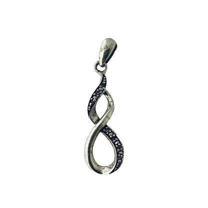 Diamond Accent Pendant Real Solid .925 Sterling Silver 1.8g